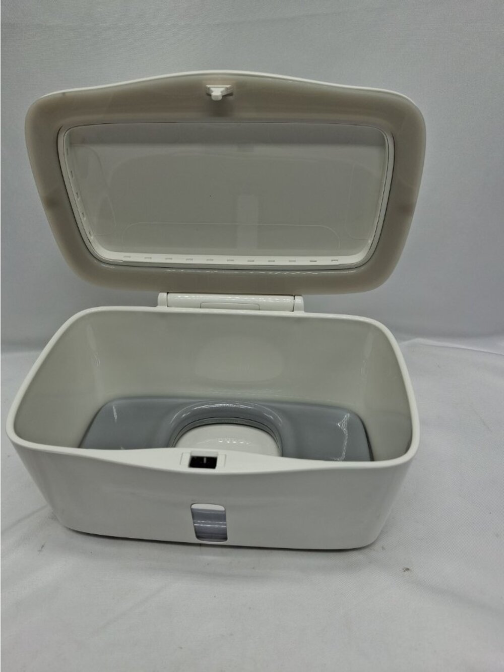 OXO Tot Perfect Pull Baby Wipes Dispenser White & Gray with Weighted Plate